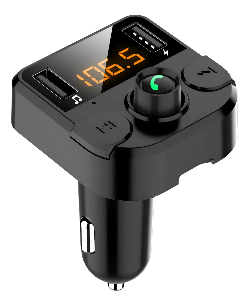 BT36B black car MP3 Bluetooth player with 1.1-inch screen and cigarette lighter connector