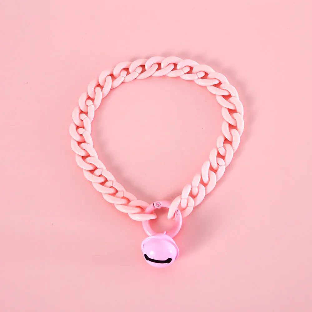 Adjustable plastic pet collar in macaron candy colours for cats dogs rabbits