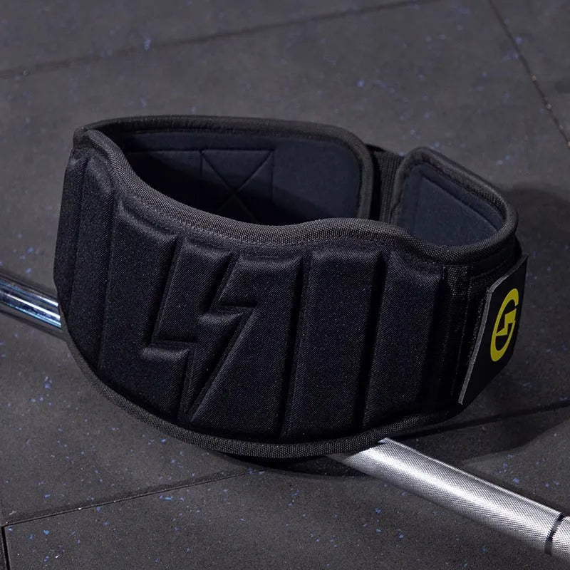 Abdominal exercising and weightlifting protection belt for waist support during squats and bench press.