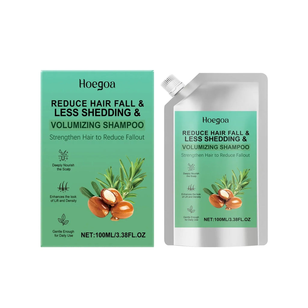 Abundant Nourishing Shampoo 100ml bottle with aloe vera, rosemary, rice ferment and biotin ingredients