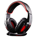 Black SADES SA902 wired USB gaming headset for PC with over-ear cups and adjustable headband.