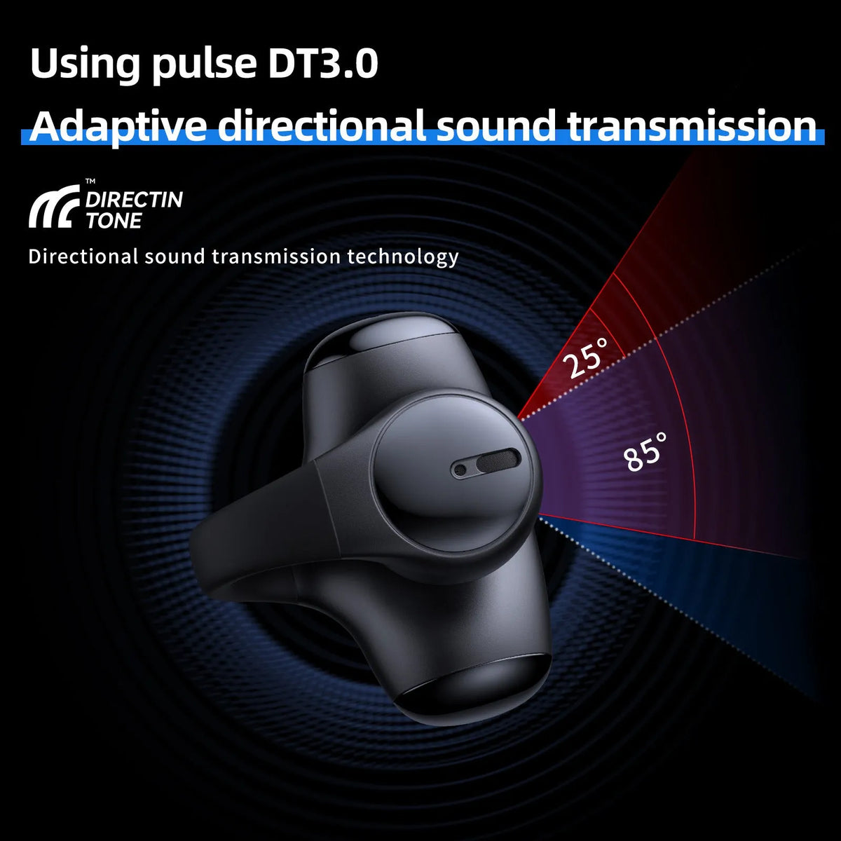 T306 black wireless clip-on sports Bluetooth gaming headset with ear-hook design