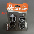 Black galvanised carbon steel floor hook for truck load securing