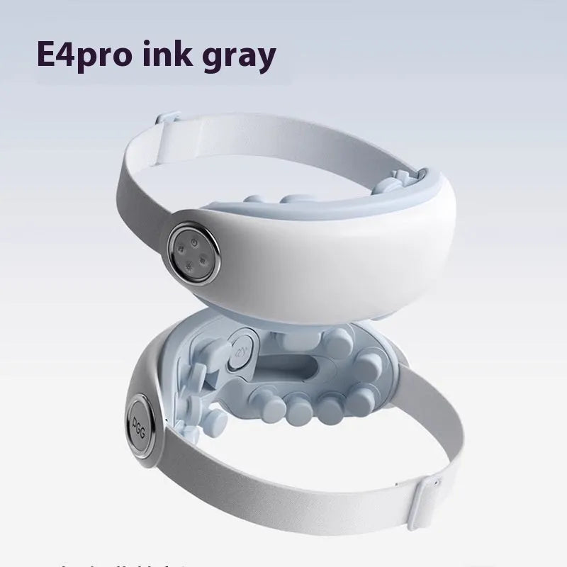 Rechargeable Bluetooth eye steam hot compress massage instrument in purplish grey colour