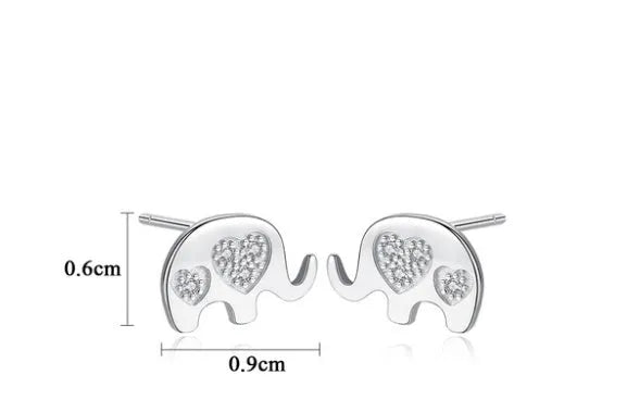 Geometric Korean silver earrings with gem setting, 0.6cm by 0.9cm size, gold and silvery colour options