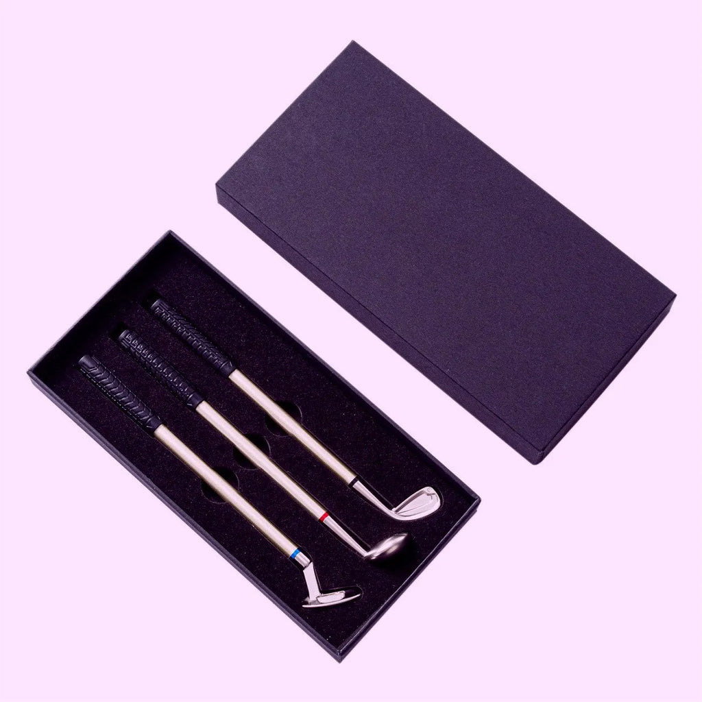 Three metal suit ballpoint pens with 0.7mm bullet head tips