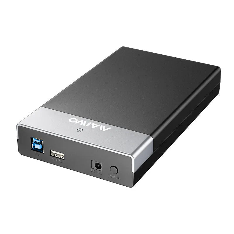 USB 3.0 SATA hard disk box for 3.5-inch drives with slide cover in multiple colour options