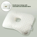 Single hole beauty salon ear pillow in Bohr Gray with New Chinese style pattern, 39x28x6cm size for adult facial support
