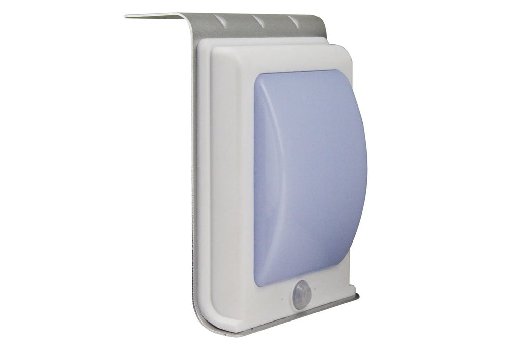 Translucent solar wall light with human body induction, IP65 ABS PC housing, 132x92x77mm