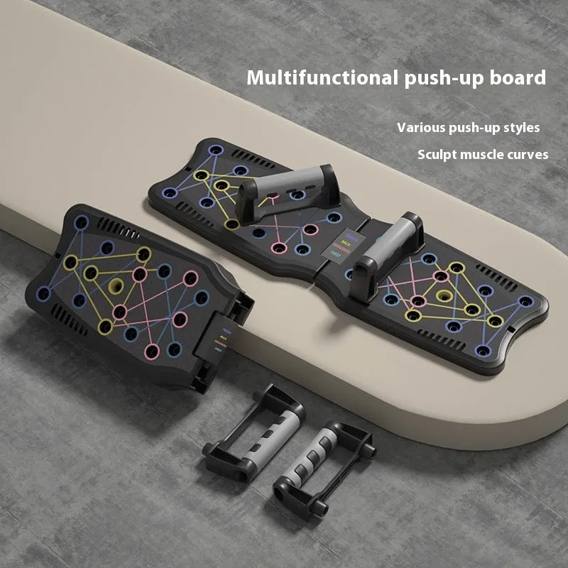 Flat ABS push up support plate for upper body muscle training