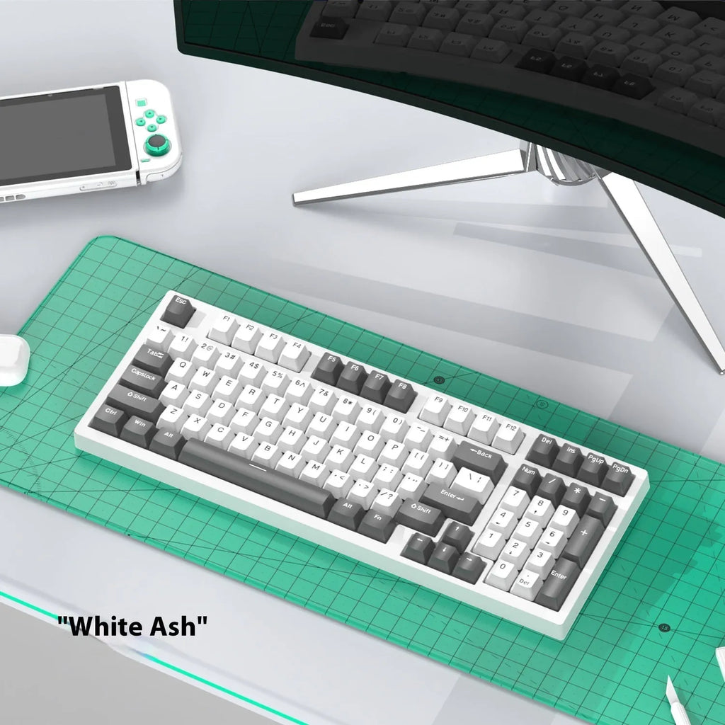 K98 mechanical keyboard with backlight in choice of colours including black orange and sky blue versions
