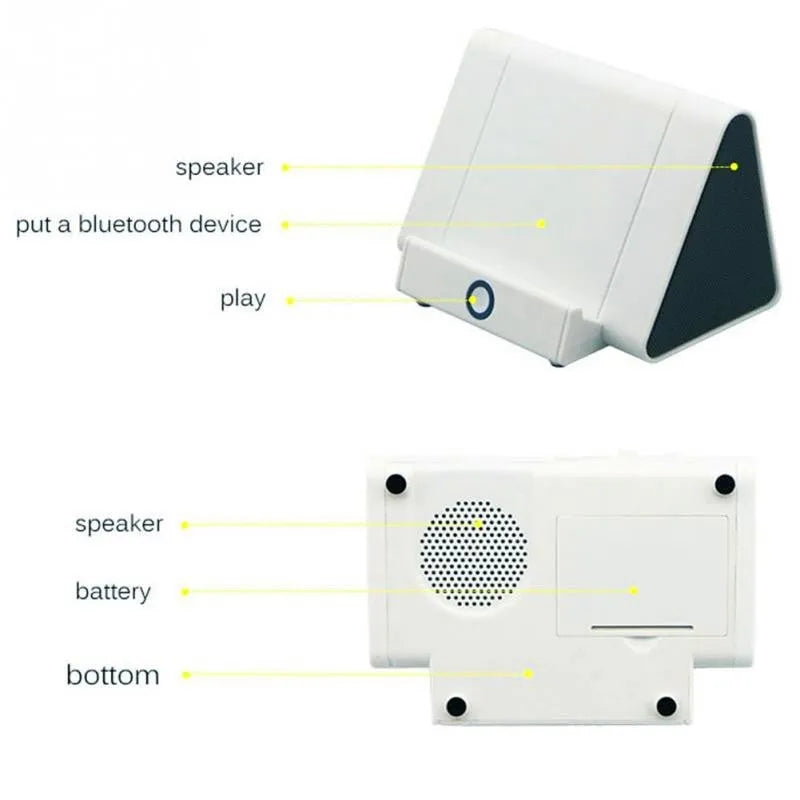 Wireless mini Bluetooth speakers in black or white with rechargeable battery