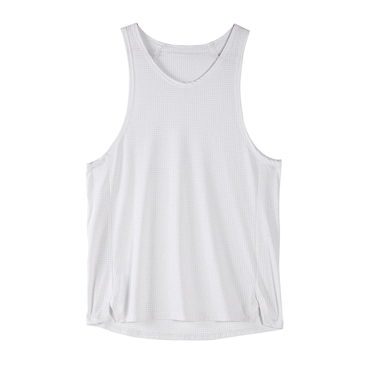 Men's black and white sleeveless nylon vest for sports and casual wear.