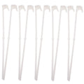 10 white PP plastic car window flag pole holder clips