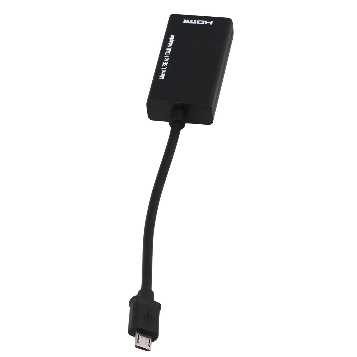 Black HD to HDMI adapter cable for connecting handheld devices to television displays