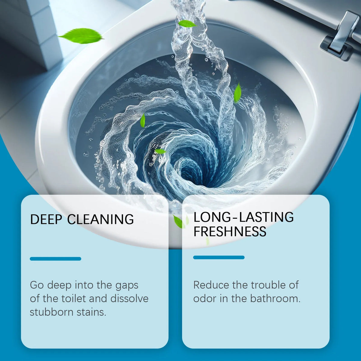 Toilet cleaning powder in four 30g sachets for removing urine stains and odours