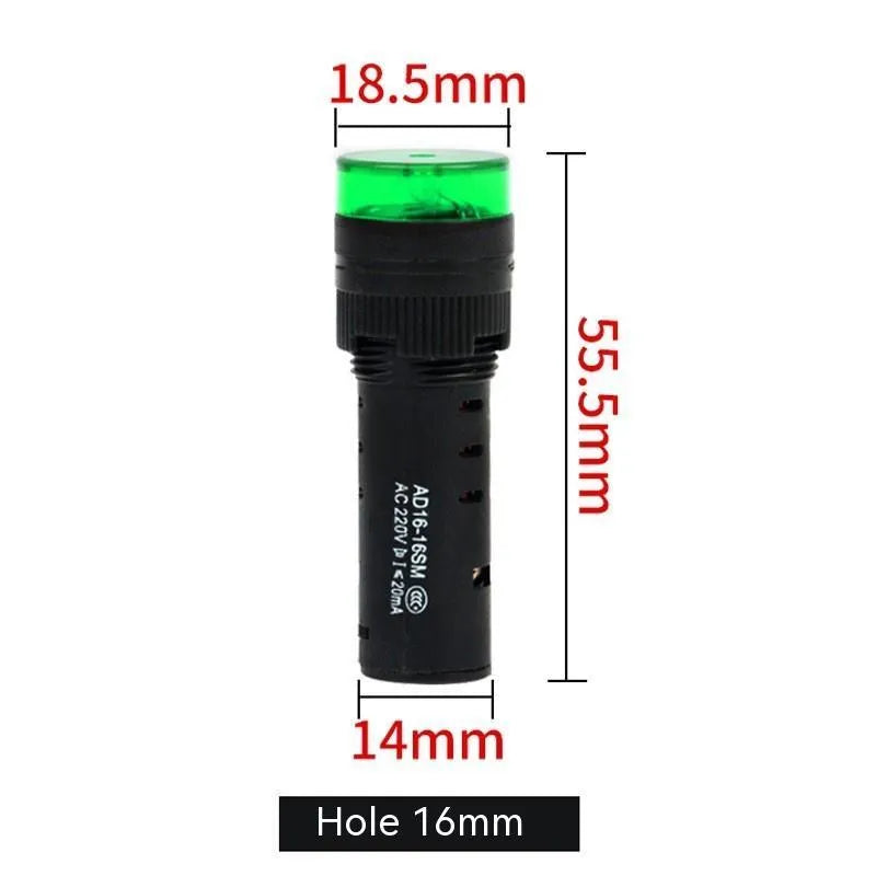 AD16-22SM LED flashing sound and light buzzer with 22mm mounting diameter for industrial control panel alarm signaling in red green and yellow