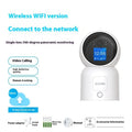 Zhou Shi wireless indoor security camera with plastic housing and screw-fixed mounting bracket