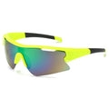 Windproof outdoor cycling sunglasses in various colour combinations on a white background.