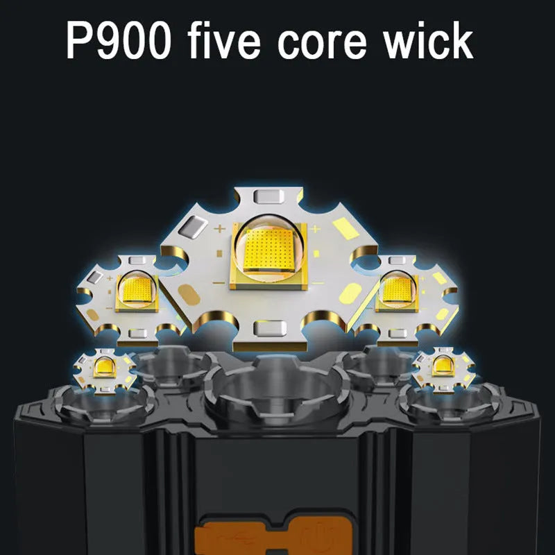 PVC construction head-mounted LED miner's lamp with 10W power and 2400 battery capacity