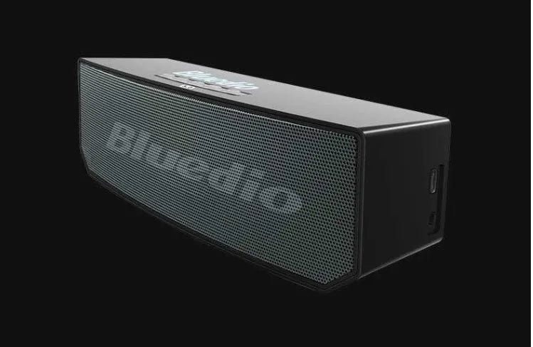 Black BS-6 cloud smart speaker with compact rectangular body measuring 227mm wide.