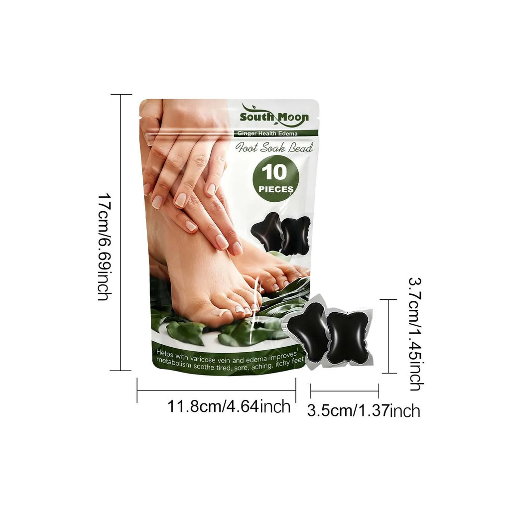 Ginger wormwood angelica foot soak beads 10pcs herbal edema foot bath with safflower extract