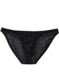 Men's black low waist briefs underwear shorts in quick-dry nylon fabric