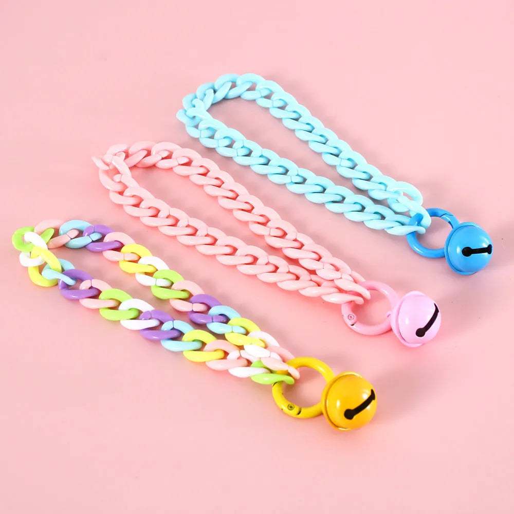 Adjustable plastic pet collar in macaron candy colours for cats dogs rabbits