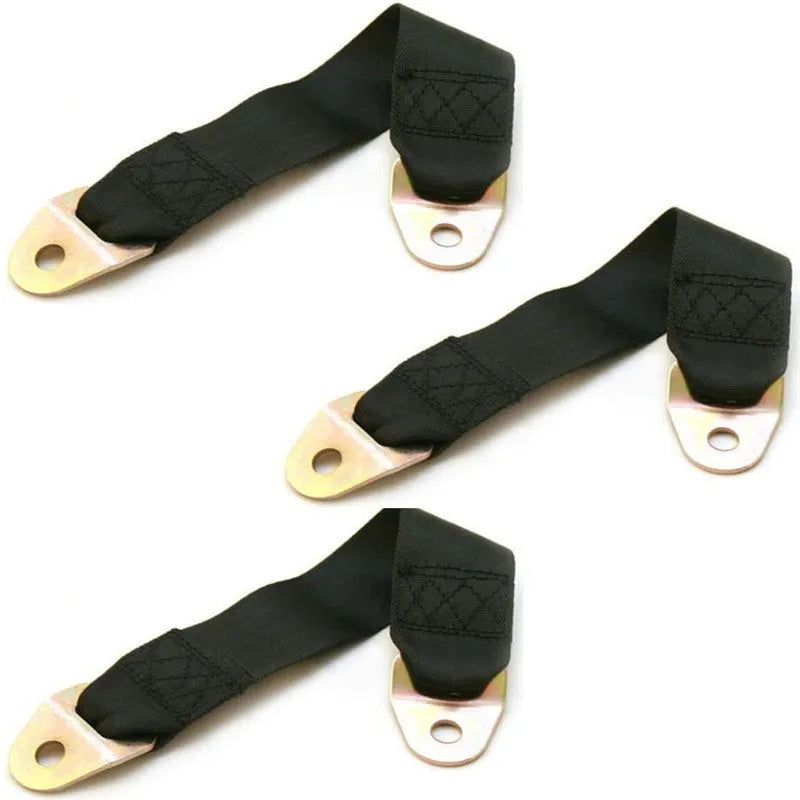 Polyester door fixing strap with screws and nuts for temporary door security.