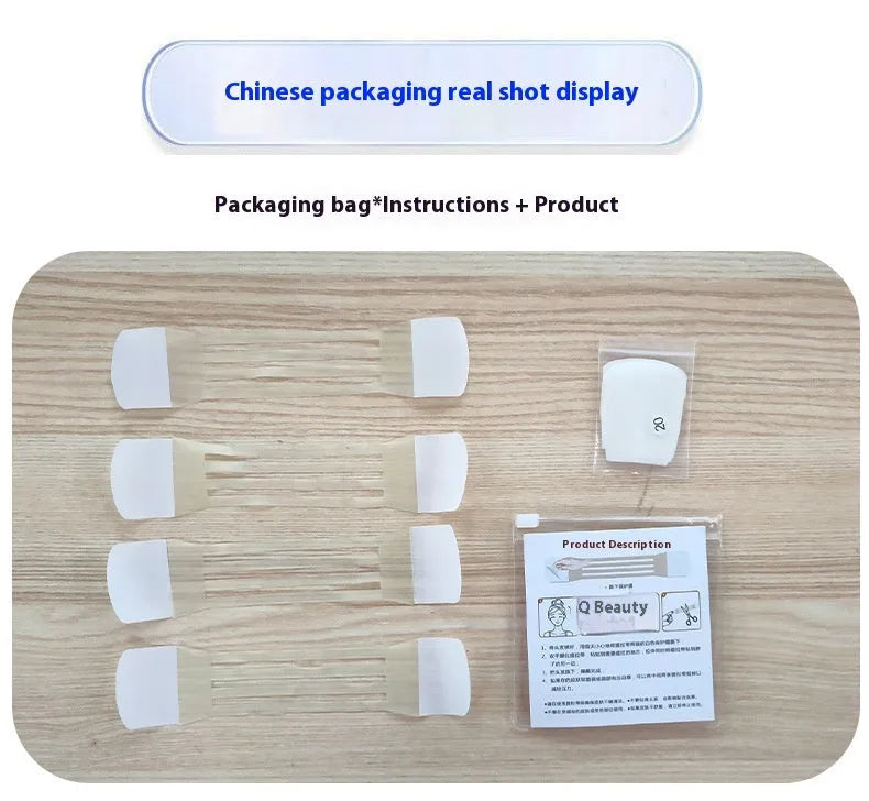 Skin tone neck firming adhesive tape with V27 pattern sling and twenty patches
