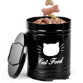 Round iron sheet storage container with 301-500ml capacity for pantry organisation