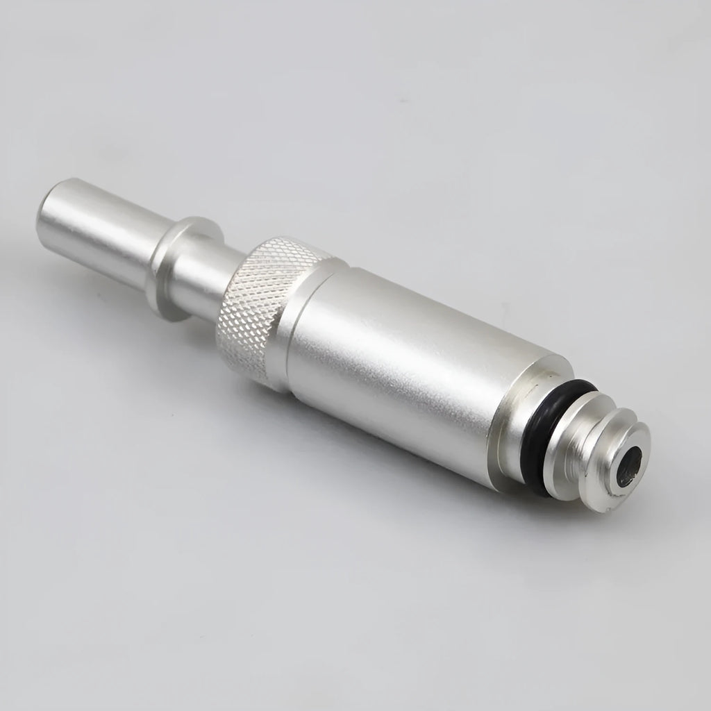 Silver metal transmission refuelling joint tool VAS6262-9 for automotive workshop use