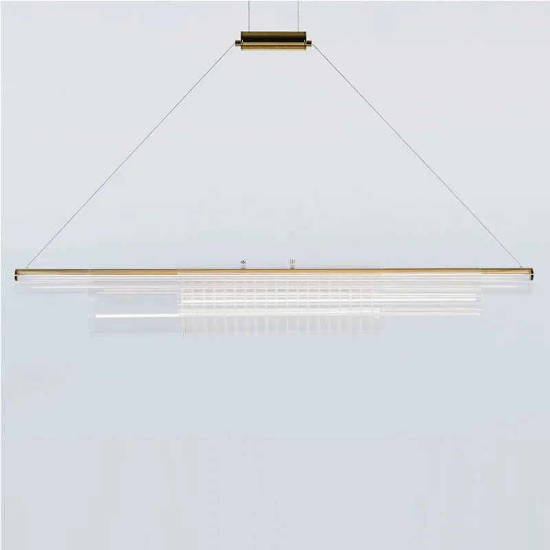 Modern glass pendant lamp with minimalist design for restaurant and bar lighting