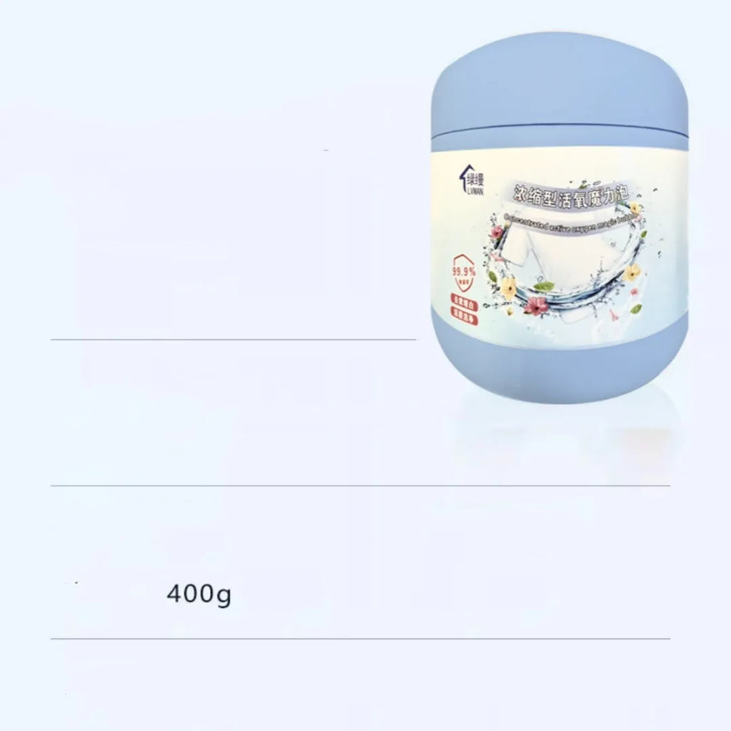 400g bottle of active oxygen bleaching powder laundry stain remover with enhanced formula