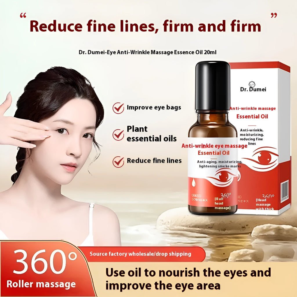 20ml red upgrade bottle of eye anti-wrinkle massage essence oil for hydrating and firming skin.