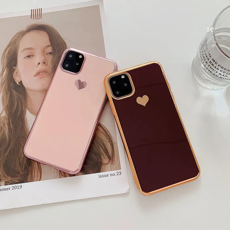 Solid blue TPU back cover case on an iPhone 11 Pro