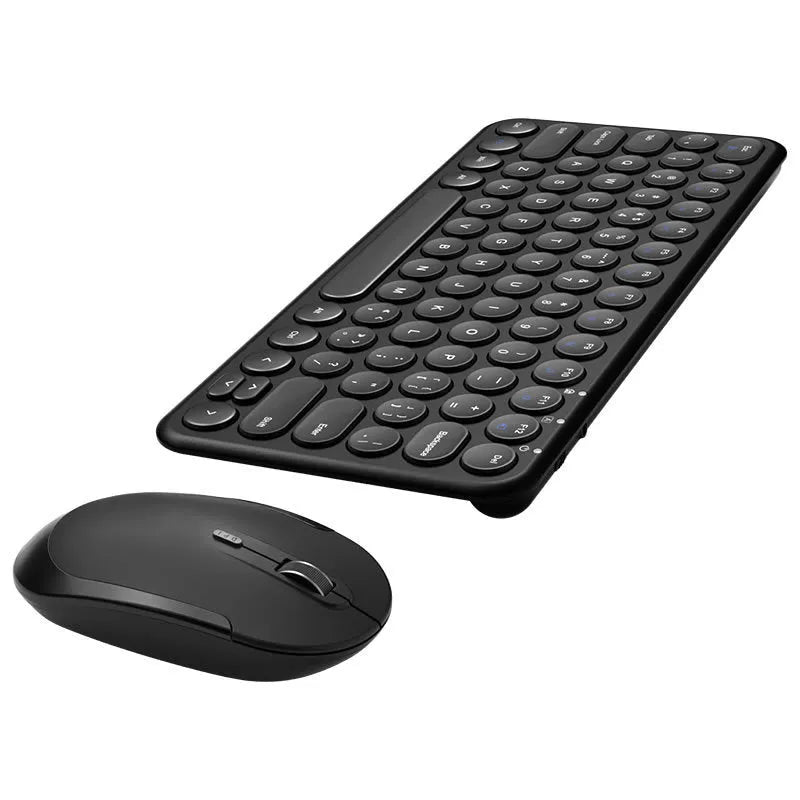 Ultra-thin wireless keyboard and mouse set in black, white or pink colour options