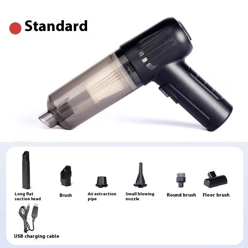 Handheld cordless pet vacuum cleaner with floor brush and nozzle attachments for cat and dog hair removal