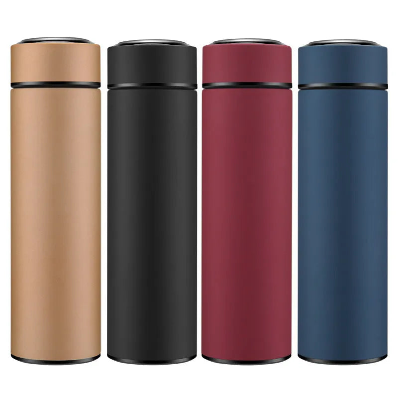 450ml stainless steel vacuum insulated water bottle with double wall construction and arrow shaped mouth