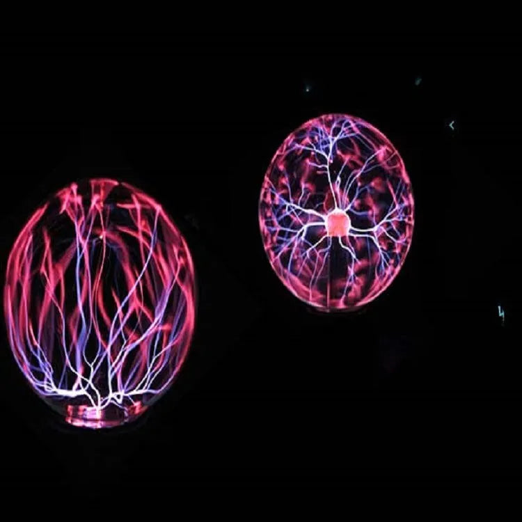 Colourful USB magic ball light with 7.62 cm glass sphere on a white ABS base.