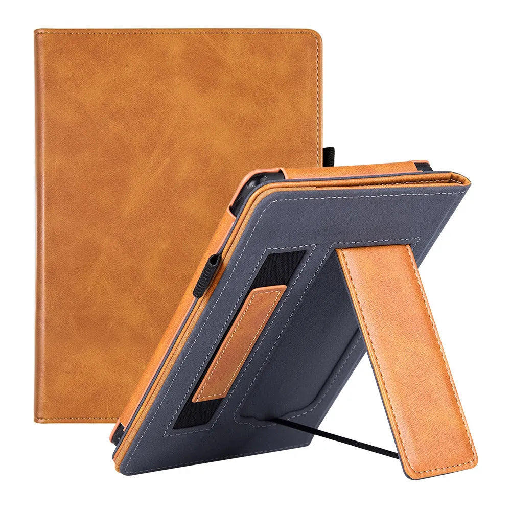 Kindle Paperwhite 5 leather case with adjustable wrist bracket in multiple colour options