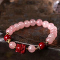 Women's aquamarine crystal bracelet set with dopamine pink and blue colour options and geometric design