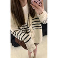 Collar button cardigan autumn sweater in picture colour with 3D pattern