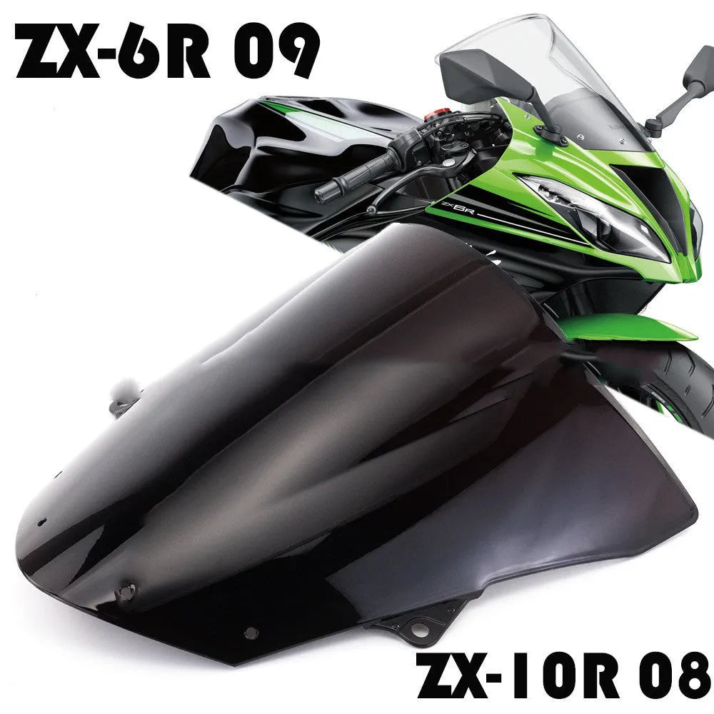 Kawasaki motorcycle replacement windscreen in blue tint for ZX-6R and ZX-10R models