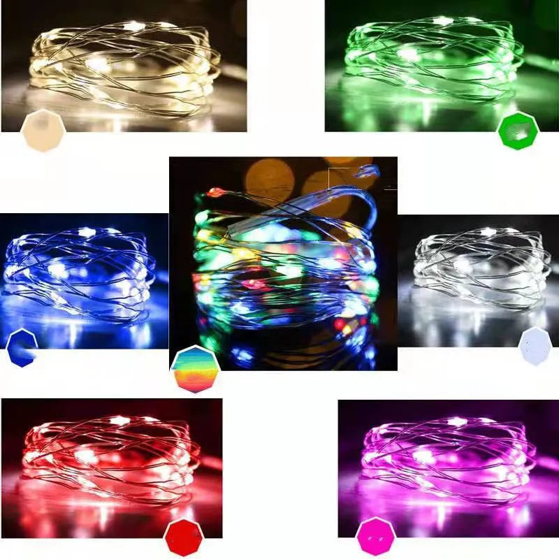 12-metre copper wire fairy lights with 120 LEDs in multiple colour options
