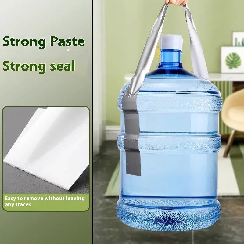 High adhesive thickened windproof sealing tape on roll in transparent, white, and silver grey colours.