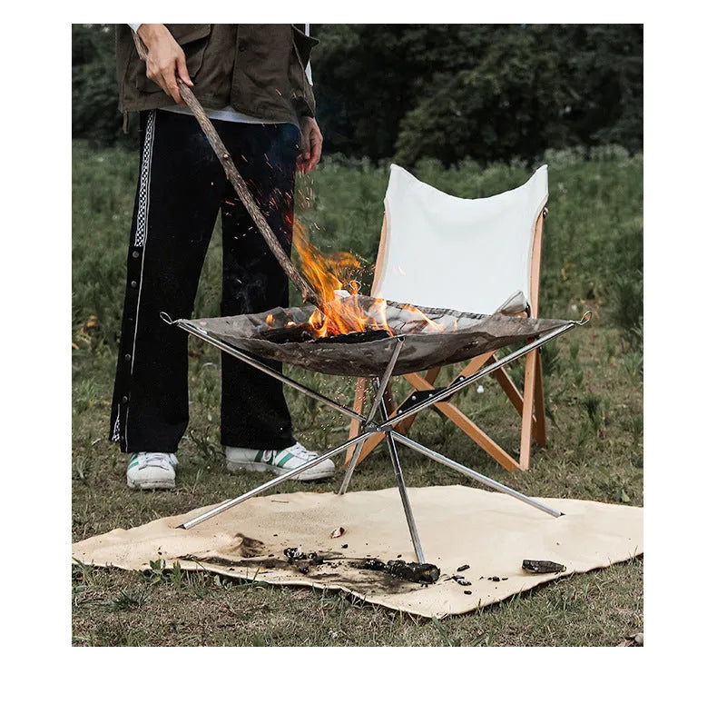 Stainless steel barbecue grill net in silver finish showing cooking surface and construction