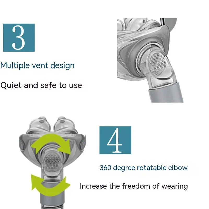 Ventilator nasal pillow mask accessory set with silicone nose pad and headband.