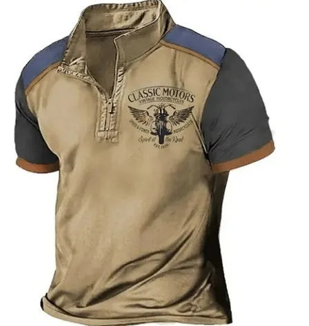 3D printed solid colour golf polo shirt in loose fit pullover style made from bird eye cloth polyester.
