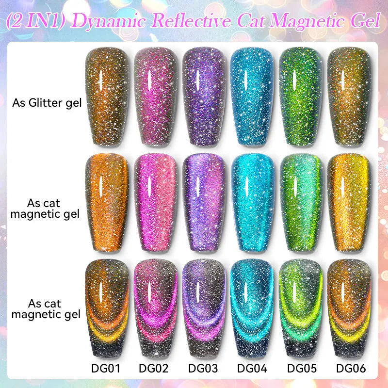 Diamond in the Debris Cat Eye Series UV gel nail polish bottle showing glitter and diamond fragment finish